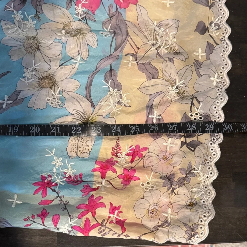 Johnny Was Permit Padme Embroidered Floral Blouse Size Large - Picture 10 of 10